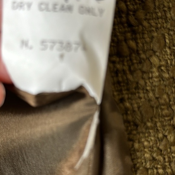 Dei Tre Neiman Marcus Wool Tweed Long Line Blazer Moss Green IT 48 (US L/12) - Picture 10 of 11